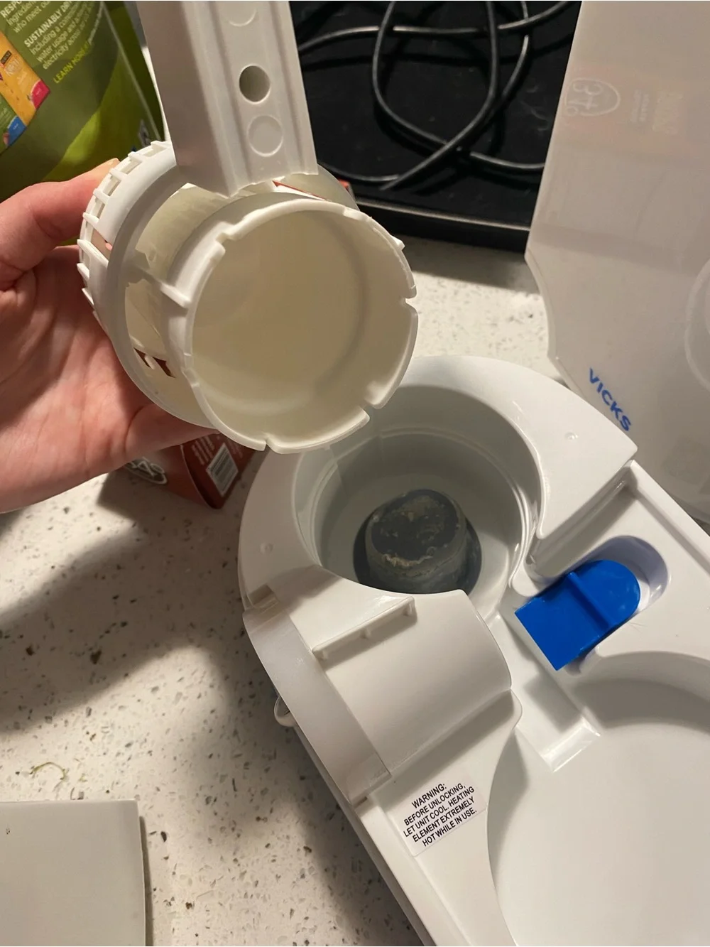 Vicks White & Blue warm Mist Humidifier
